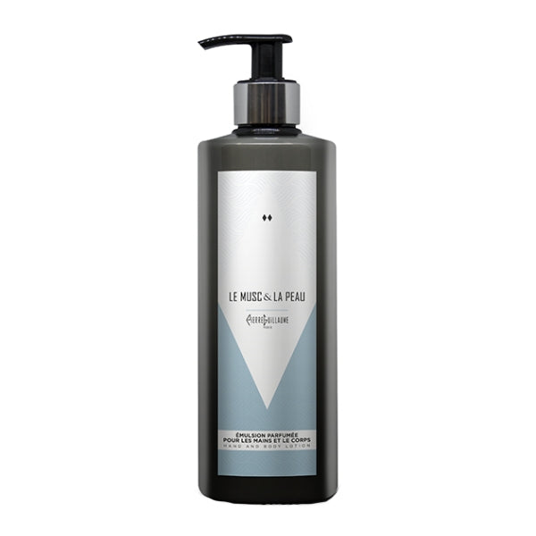 Pierre Guillaume - Le Musc & La Peau - Hand & Body Lotion im eleganten Spender, pflegende und duftende Emulsion für Hautpflege