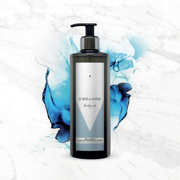 Pierre Guillaume - Le Musc & La Peau - Cleansing Hand & Body Gel in schwarzem Spenderflakon mit elegantem Design