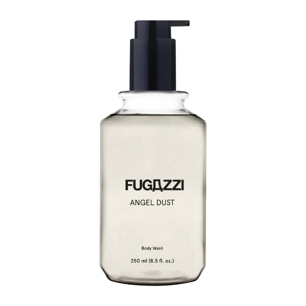 Fugazzi - Angel Dust - Bodywash im klaren Flakon mit schwarzem Spender, sanfter Duft für eine beruhigende Reinigung