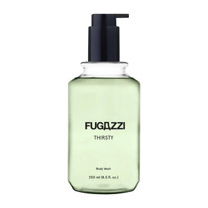 Fugazzi - Thirsty - Bodywash in klarem Flakon mit schwarzem Spender, frischer Duft mit tropischen Noten