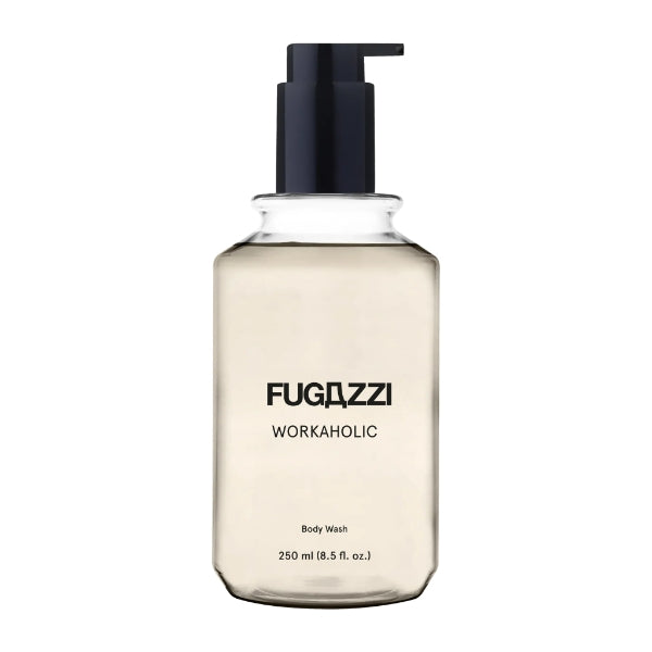 Fugazzi - Workaholic - Bodywash im transparenten Flakon mit schwarzem Spender für urbane Frische und intensive Pflege