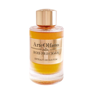 ArteOlfatto - Bois Precious Parfumflakon mit goldfarbenem Verschluss und strukturiertem Glas vor weißem Hintergrund