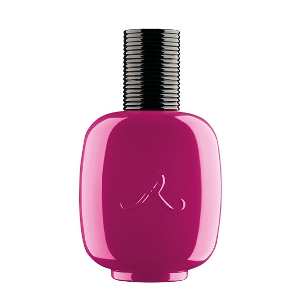 Parfums de Rosine - Les Extravagants - Bois Fuchsia Parfumflakon in glänzendem Pink mit schwarzem geriffeltem Verschluss