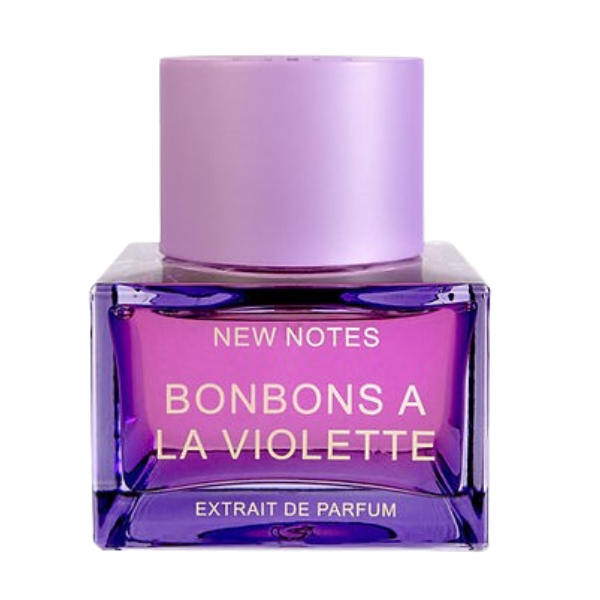 New Notes - Contemporary Blend Collection - Bonbons à la Violette klarer Flakon in violett mit pastellfarbenem Deckel