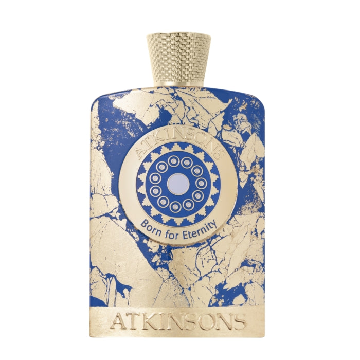 Atkinsons 1799 - Born for Eternity Parfümflakon in Blau und Gold mit antikem, ägyptisch inspiriertem Design und texturiertem Verschluss