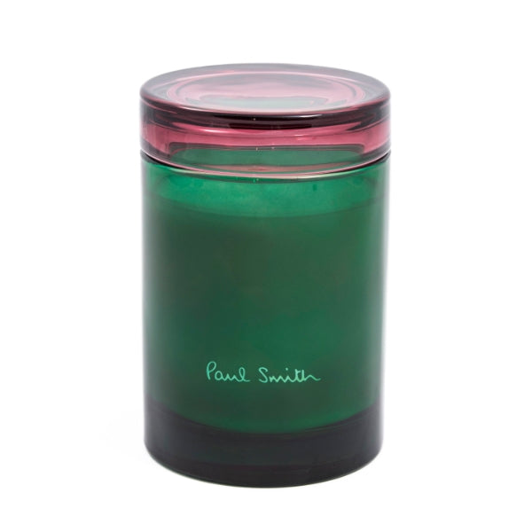 Paul Smith - Botanist - Duftkerze im grünen Glas mit rosa Deckel, inspiriert von frischem Gras und Moosnoten