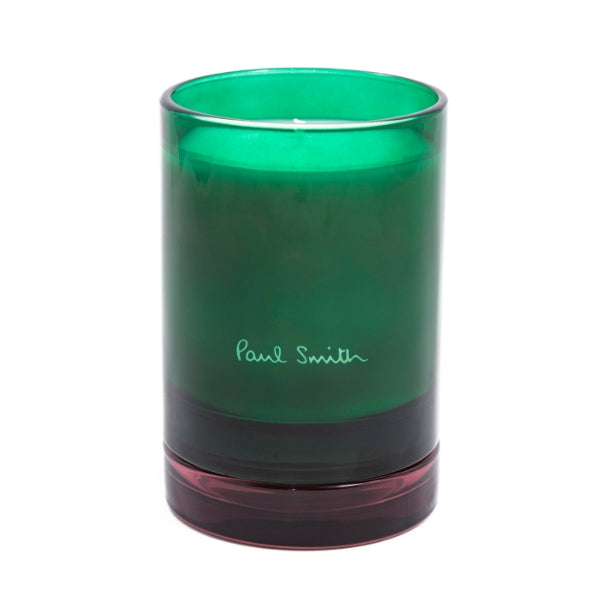 Paul Smith - Botanist - Duftkerze im zweifarbigen Glas mit grünem Oberteil und dunkelrotem Sockel, schlichtes Design