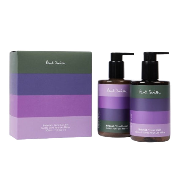 Paul Smith - Botanist - Hand Care Set mit Handlotion und Handwaschmittel in grüner, violetter und lilafarbener Verpackung