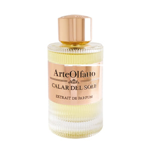 ArteOlfatto - Calar del Sole Parfumflakon mit strukturiertem Glas und roségoldenem Verschluss vor weißem Hintergrund