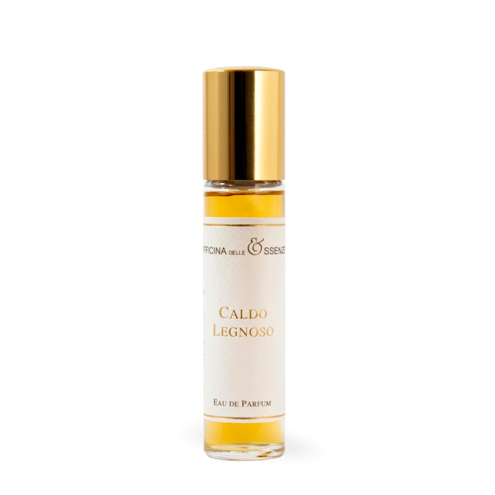 Officina delle Essenze - Caldo Legnoso Parfumroller mit goldenem Verschluss und schlichtem, elegantem weißem Etikett
