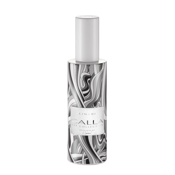 LINARI - Calla - Art Collection - Raumspray in modernem Flakon mit abstraktem Schwarz-Weiß-Design für besondere Duftmomente