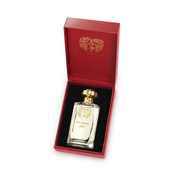 Maître Parfumeur et Gantier - Iris Bleu Gris eleganter Flakon mit goldfarbenem Verschluss in rotem Schmuckkästchen