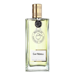 Nicolaï - Cap Néroli Eau de Toilette mit transparentem Flakon und goldenem Verschluss vor weißem Hintergrund
