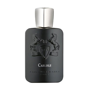 Parfums de Marly - Carlisle Parfumflakon in mattschwarz mit silbernem Verschluss und erhabenen Pferdemotiven