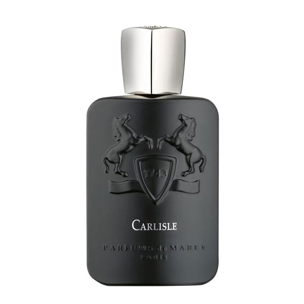 Parfums de Marly - Carlisle Parfumflakon in mattschwarz mit silbernem Verschluss und erhabenen Pferdemotiven