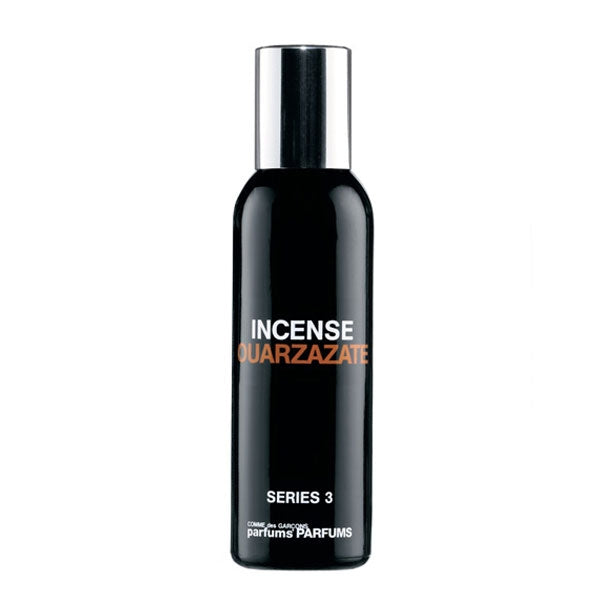 Comme des Garçons - Series 3: Incense - Ouarzazate Parfumflakon mit minimalistischer schwarzer Optik und silbernem Verschluss