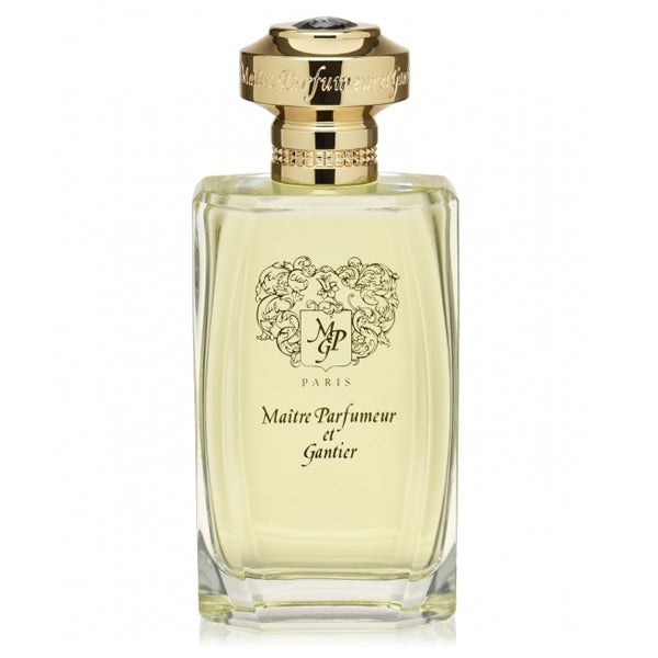 Maître Parfumeur et Gantier - Centaure edler Parfümflakon mit vergoldetem Verschluss und filigranem Logo auf klarem Glas