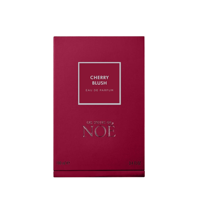 Les Sœurs de Noé - Cherry Blush elegante Verpackung in tiefem Kirschrot mit silbernem Rahmen und Schriftzug