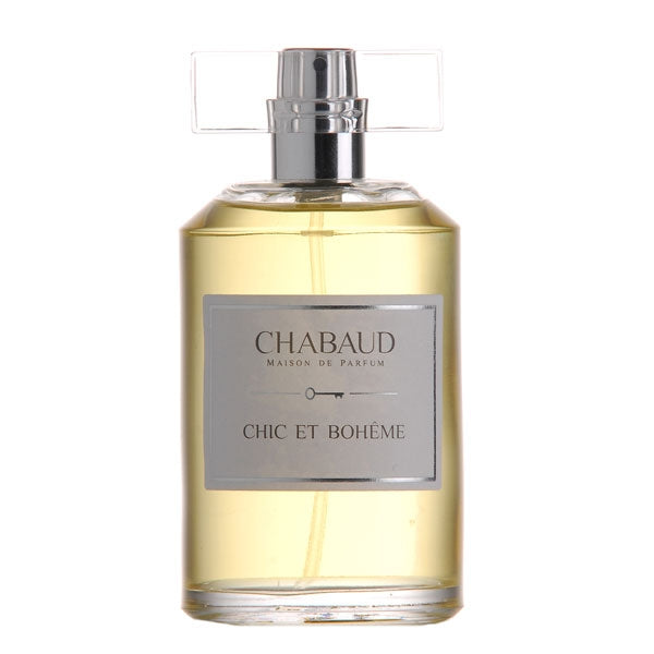 Chabaud - Chic et Bohème Parfumflakon mit klarem Glas und silbernem Verschluss, schlicht und elegant gestaltet