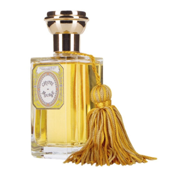 Oriza L. Legrand - Chypre Mousse Parfumflakon mit goldenem Quast und elegantem Etikett im luxuriösen Design