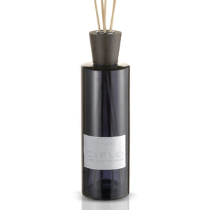 LINARI - Cielo - Diffusor mit dunkler Glasflasche, Holzverschluss und Duftkomposition aus Zedernholz, Rosenholz und Bergamotte