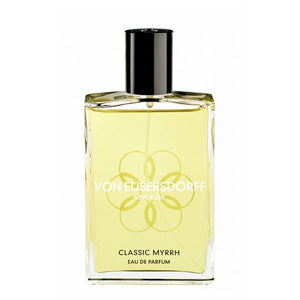 Von Eusersdorff - Classic Myrrh Flakon mit klarem Glas und schwarzem Verschluss in schlichter Eleganz