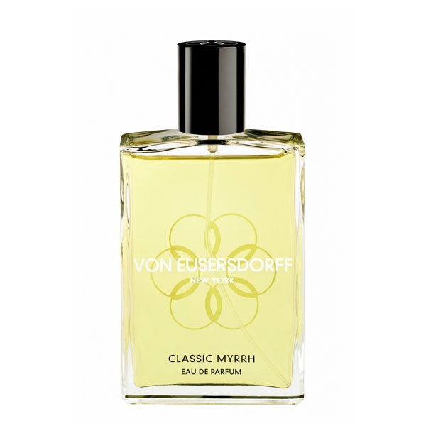Von Eusersdorff - Classic Myrrh Flakon mit klarem Glas und schwarzem Verschluss in schlichter Eleganz