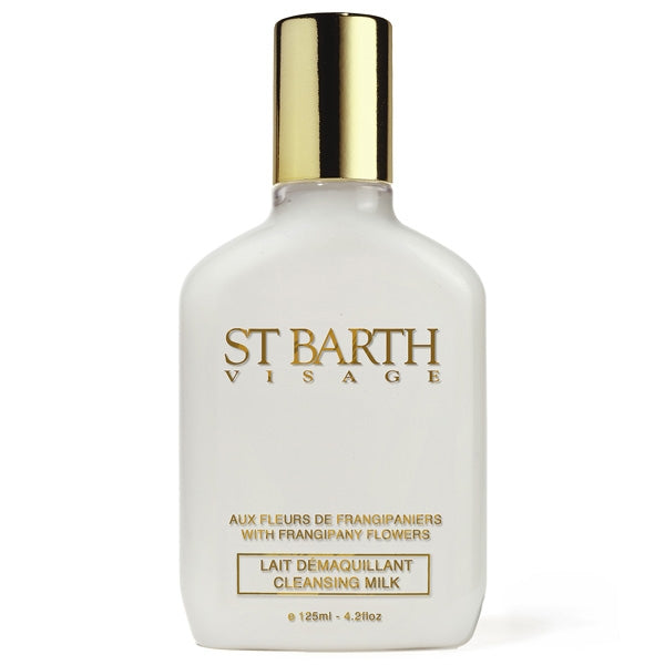 Ligne St Barth - Cleansing Milk with Frangipany Flowers elegante Flasche mit goldfarbenem Verschluss für sanfte Gesichtsreinigung