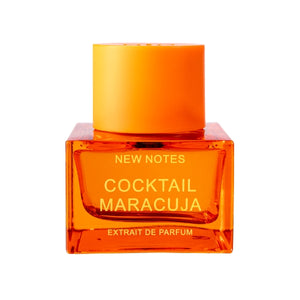 New Notes - Contemporary Blend Collection - Cocktail Maracuja zeigt orangefarbigen, quadratischen Flakon mit schlichtem Deckel