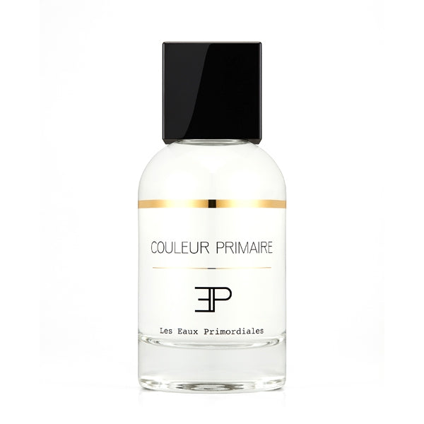 Les Eaux Primordiales - Couleur Primaire Parfumflakon mit schlichtem weißen Design und schwarzem rechteckigem Deckel