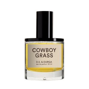 D.S. & Durga - Cowboy Grass Parfümflakon mit rundem Glas und schwarzem Verschluss vor weißem Hintergrund