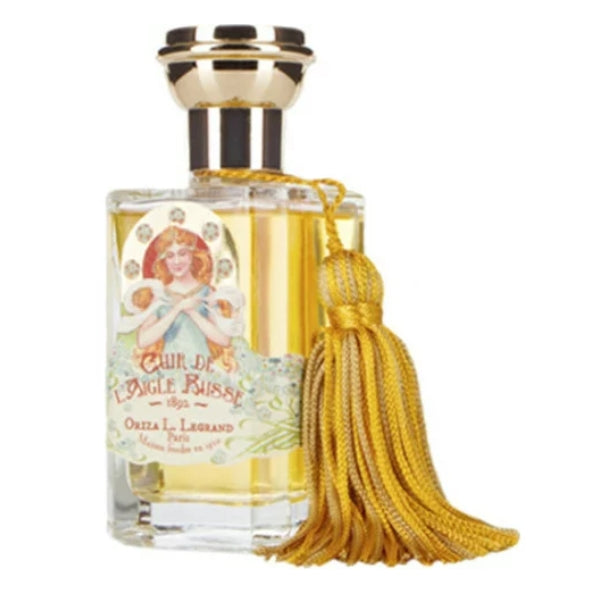 Oriza L. Legrand - Cuir de l’Aigle Russe Parfumflakon mit goldfarbenem Verschluss und dekorativer Quaste