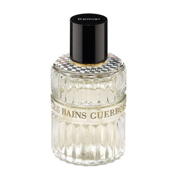 Les Bains Guerbois 1885 - Damier Parfumflakon mit strukturierter Glasflasche und schwarz-weiß kariertem Deckel