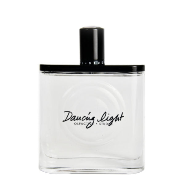 Olfactive Studio - Dancing Light Parfumflakon mit klarem Glas und schwarzem Verschluss in elegant reduziertem Design