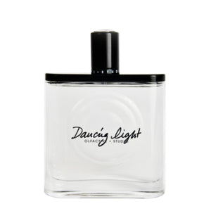 Olfactive Studio - Dancing Light Parfumflakon mit klarem Glas und schwarzem Verschluss in elegant reduziertem Design