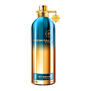 Montale - Day Dreams Flakon in Blau und Gold mit elegantem Design und goldfarbenem Anhänger am Sprühkopf