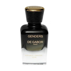 De Gabor - Genders zeigt eleganten Flakon mit schwarzem Deckel und sanftem Farbverlauf im modernen Design