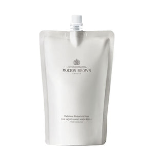 Molton Brown - Delicious Rhubarb & Rose - Fine Liquid Hand Wash - Refill in schlichtem, weißem Nachfüllbeutel für sanfte Handreinigung