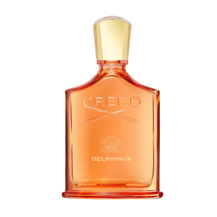 Creed - Delphinus Parfümflakon mit bernsteinfarbenem Glas und goldenem Verschluss in schlichtem, edlem Design