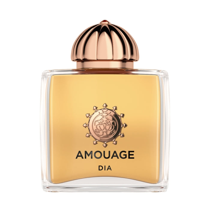 Amouage - Dia Woman Parfumflakon mit goldfarbenem Verschluss und klarer Formgebung in elegantem Design