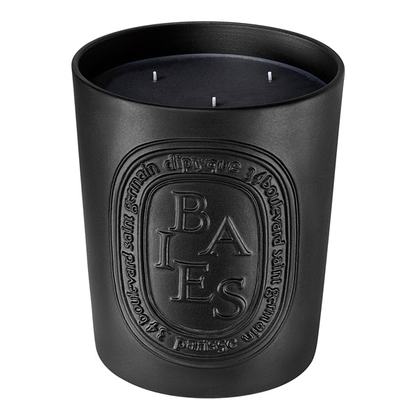 Diptyque - Baies / Beeren - Duftkerze im schwarzen Glas mit geprägtem Emblem und fruchtig-floralem Duft
