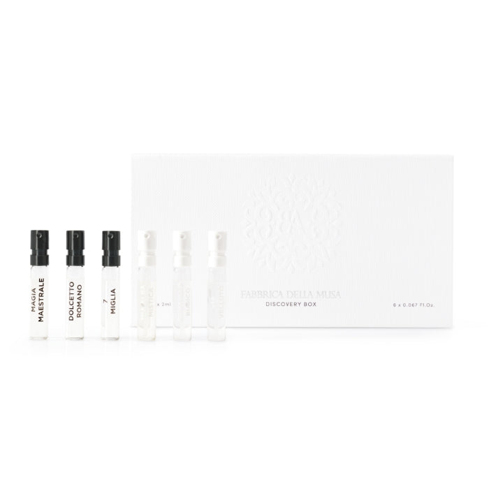 Fabbrica della Musa - Discovery Kit mit sieben Duftproben für ein vielseitiges Dufterlebnis in schlichter eleganter Verpackung