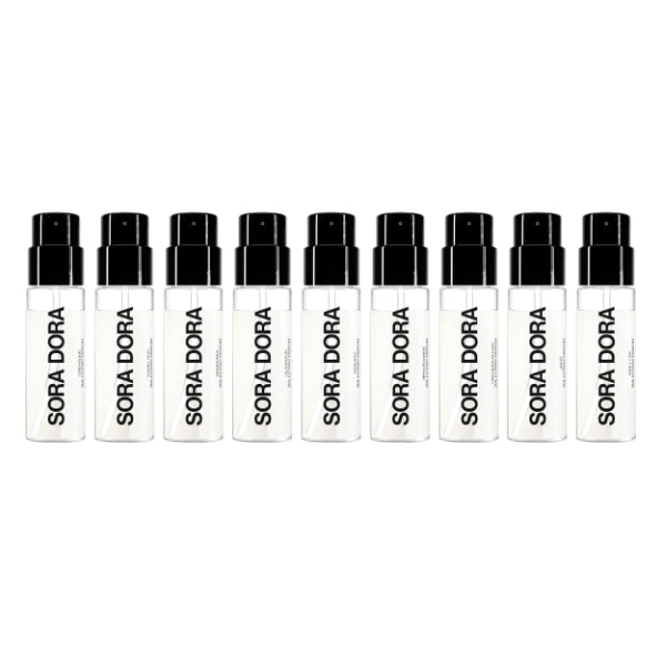 Sora Dora - Discovery Set mit acht kleinen klaren Sprayfläschchen für eine vielfältige Duftentdeckung