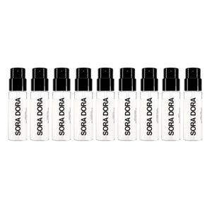 Sora Dora - Discovery Set mit acht kleinen klaren Sprayfläschchen für eine vielfältige Duftentdeckung