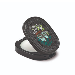 Diptyque - Do Son - Solid Perfume kompakte Duftdose mit floraler und exotischer Illustration auf dunklem Deckel
