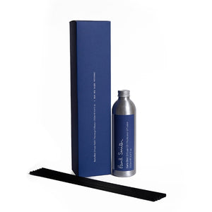 Paul Smith - Early Bird - Diffusor mit blauem Karton, silbernem Aluminiumflakon und schwarzen Duftstäbchen für frische Raumdüfte