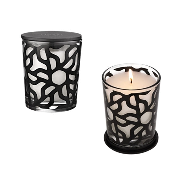 LINARI - Graphic Line - Ebano - Duftkerze mit kunstvollem Schwarz-Design und fruchtigem, blumigem Dufterlebnis