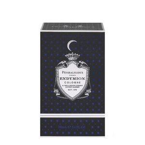 Penhaligon's - British Tales - Endymion Verpackung mit Sternenmuster und Mondsymbol vor weißem Hintergrund