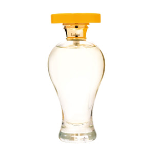 Lubin - Epidor Parfumflakon mit klarem Glas und gelbem Deckel, symbolisiert reichhaltige Ernte und Fruchtbarkeit