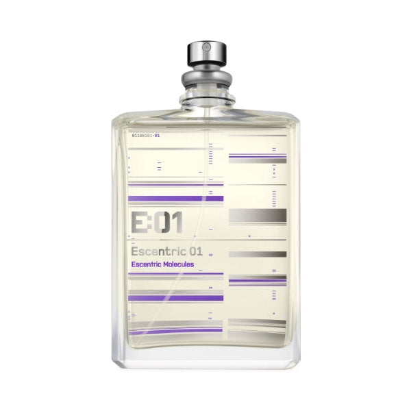 Escentric Molecules - Escentric 01 Parfumflakon mit klarer Form und modernem Design in transparentem Glas